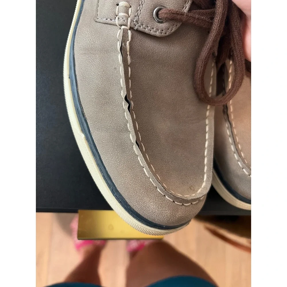 Steve Madden Mens Grey Boat Shoes Ortholite Loafers Size 10 Casual Nautical